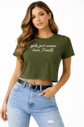 Girls Just Wanna Have Fund$ Jersey Crop Tee