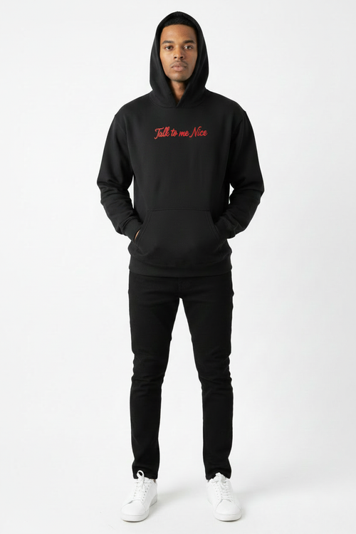 Talk to Me Nice Hoodie - High Script